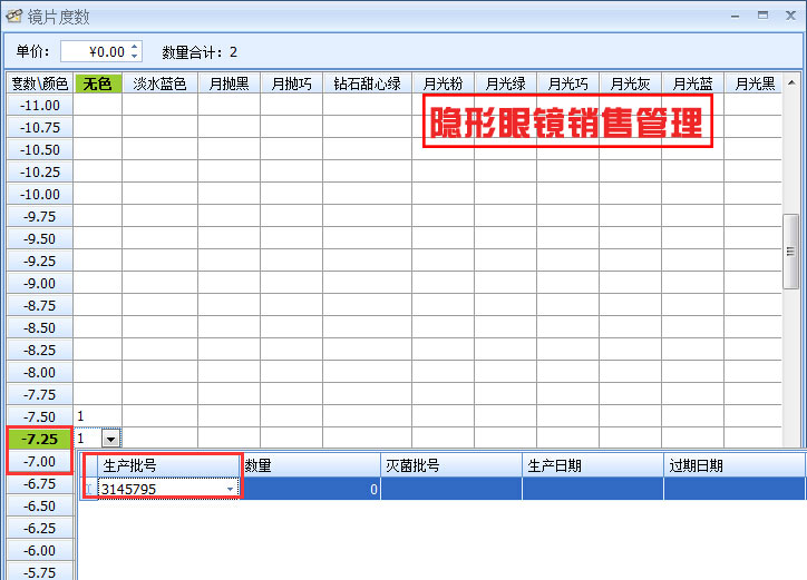 隱形眼鏡銷售管理